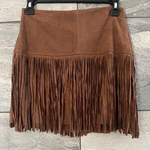 Leather Boho Skirt